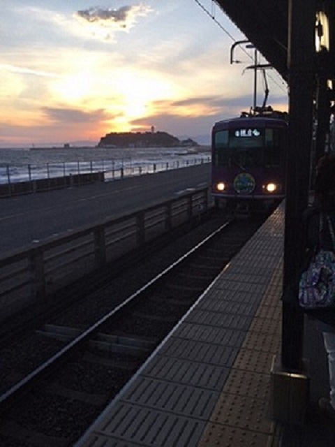 江ノ島の夕日