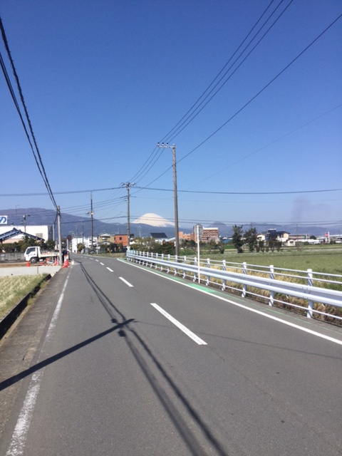 富士山を見ながら