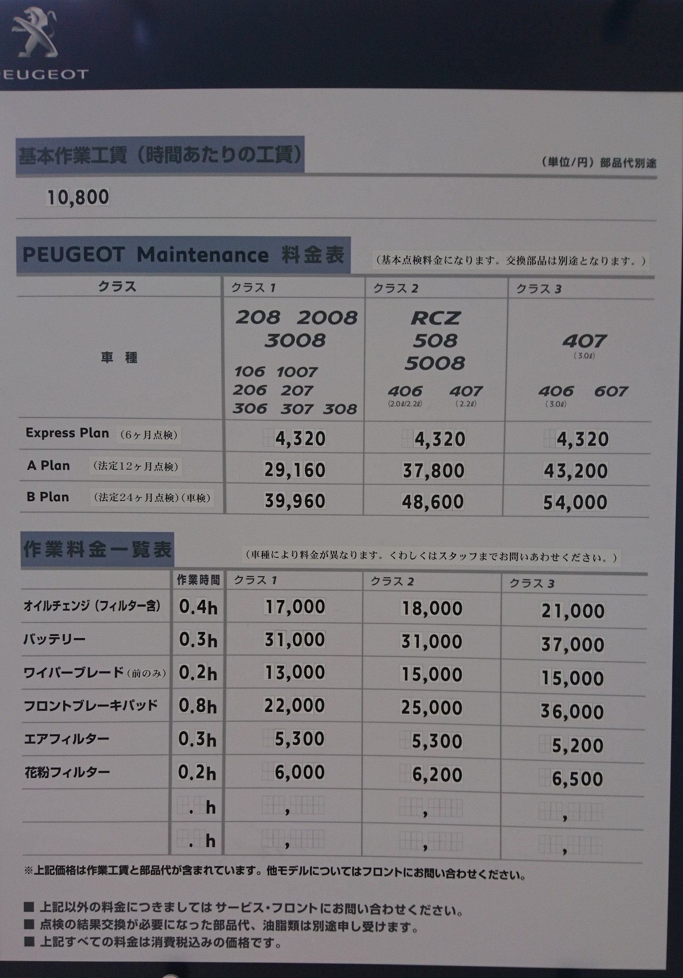 メンテナンス情報